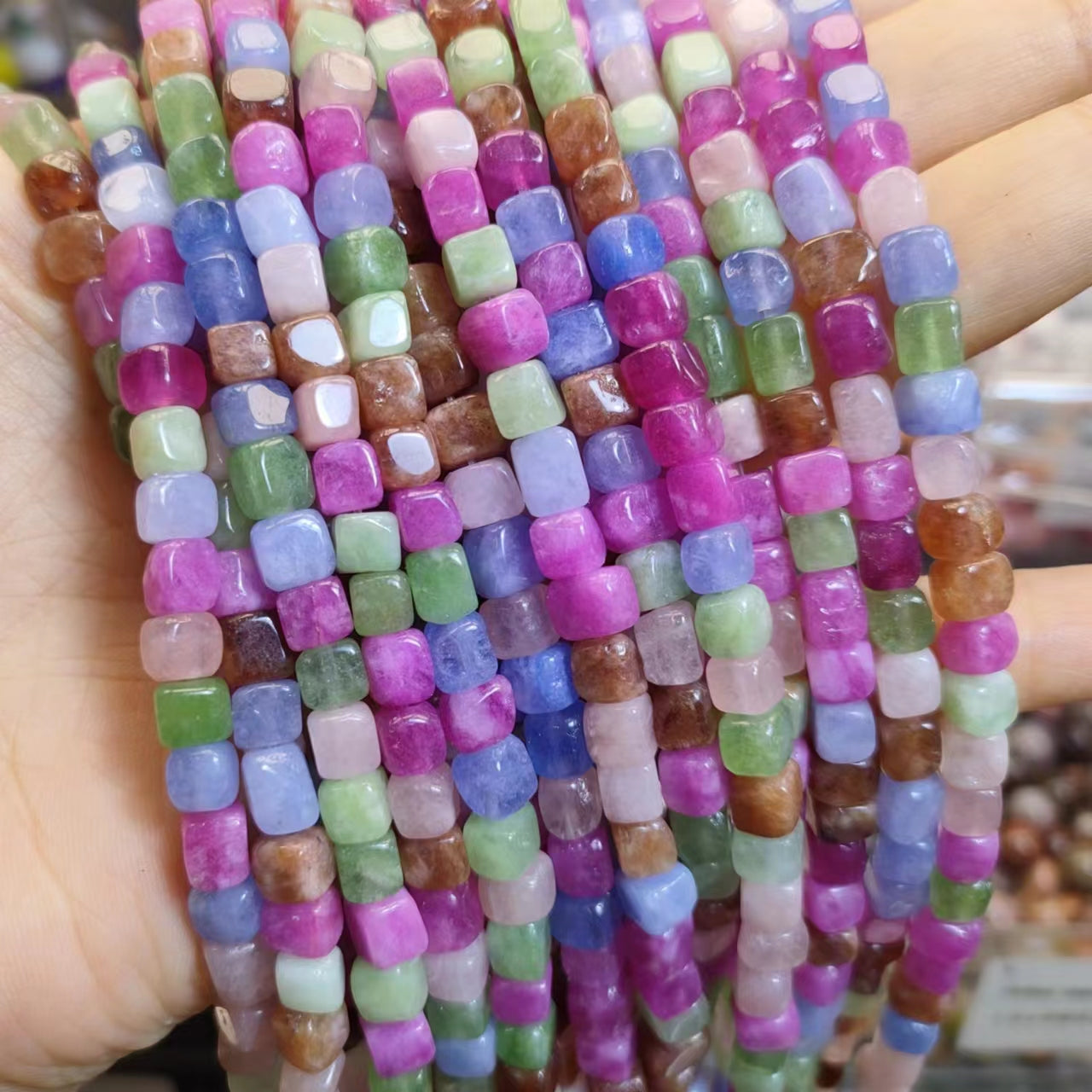 Link-G【Irregular shape】 Oval & Heart & Bamboo & Diamond& Donut & Barrel Beads & Chips DIY high quality Crysal