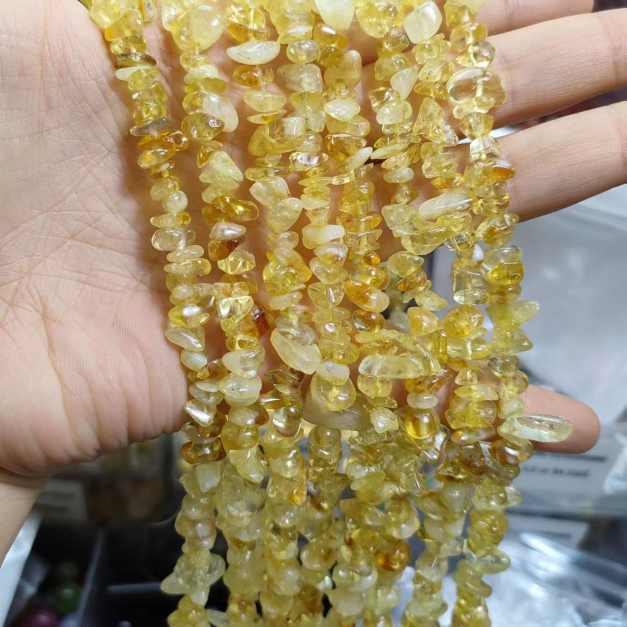 Link-G【Irregular shape】 Oval & Heart & Bamboo & Diamond& Donut & Barrel Beads & Chips DIY high quality Crysal