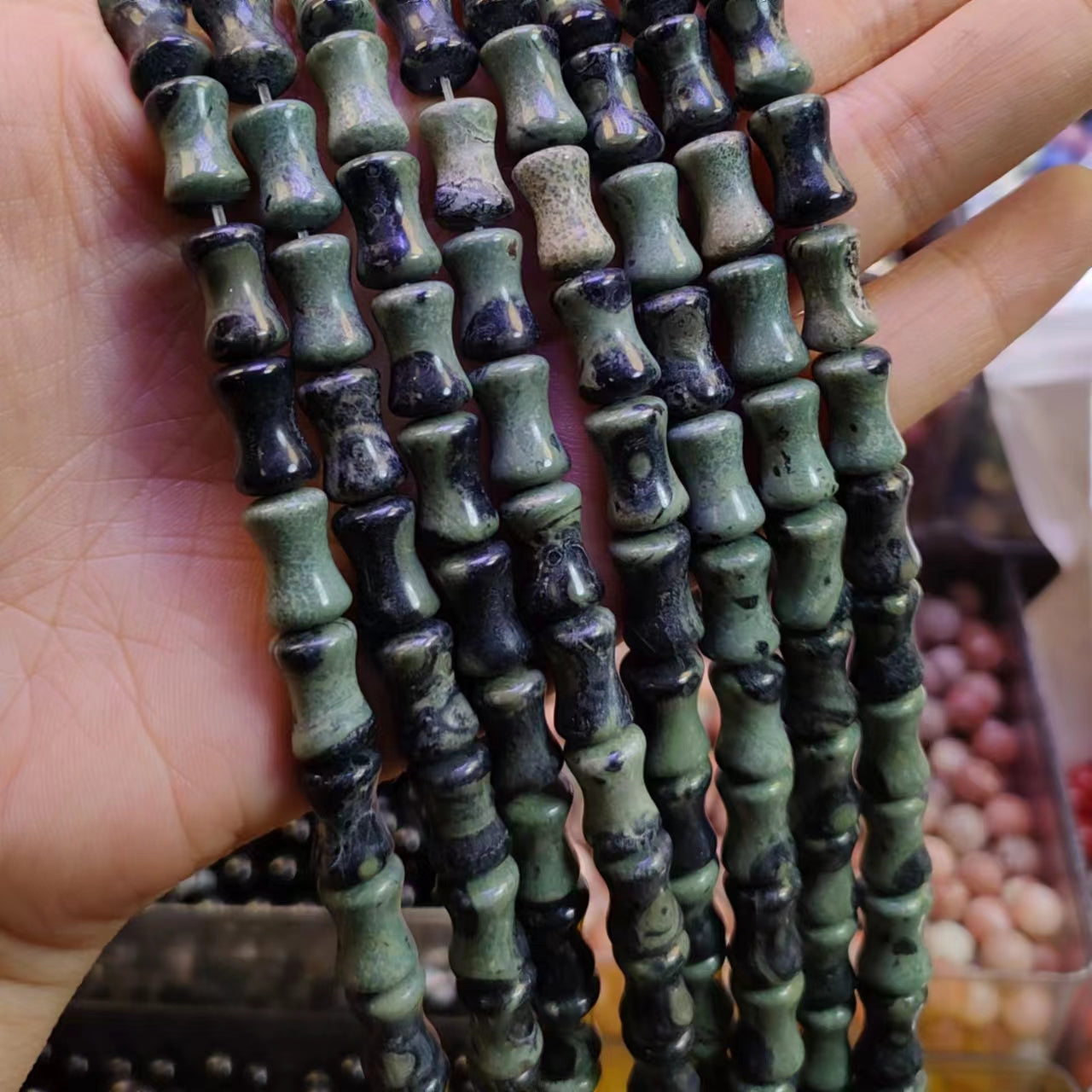 Link-G【Irregular shape】 Oval & Heart & Bamboo & Diamond& Donut & Barrel Beads & Chips DIY high quality Crysal