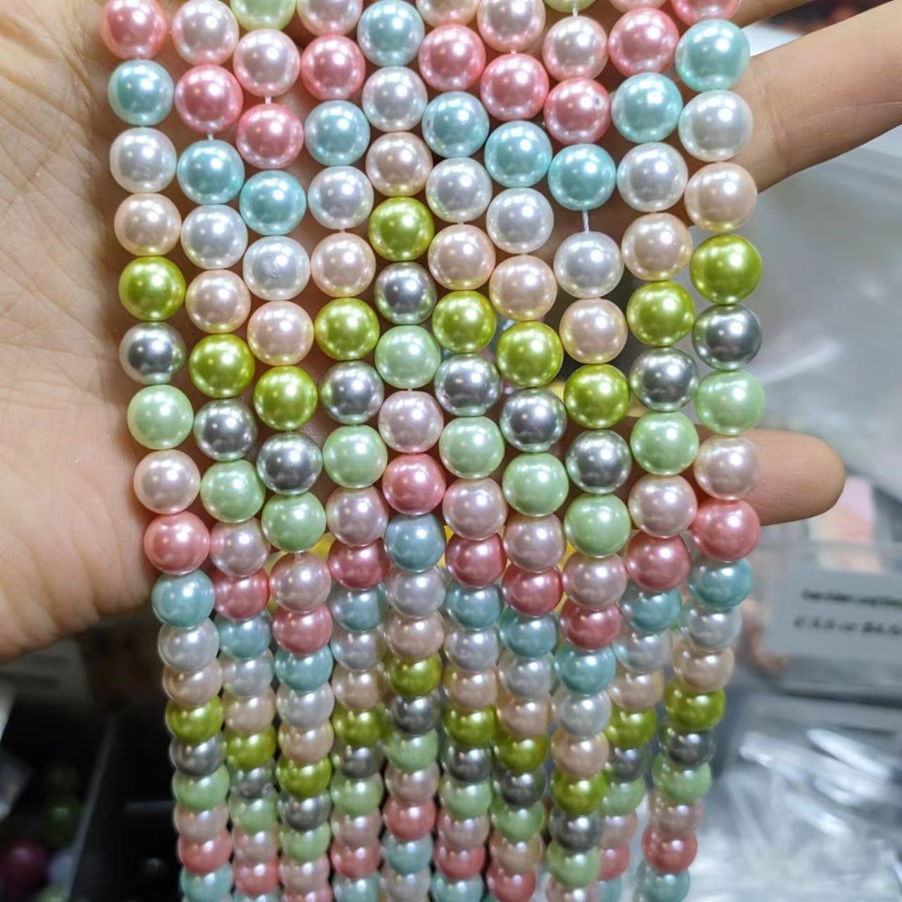 Link-B01【6mm】(1 bowl=6 scoops or 3 strands) DIY high quality natural beads