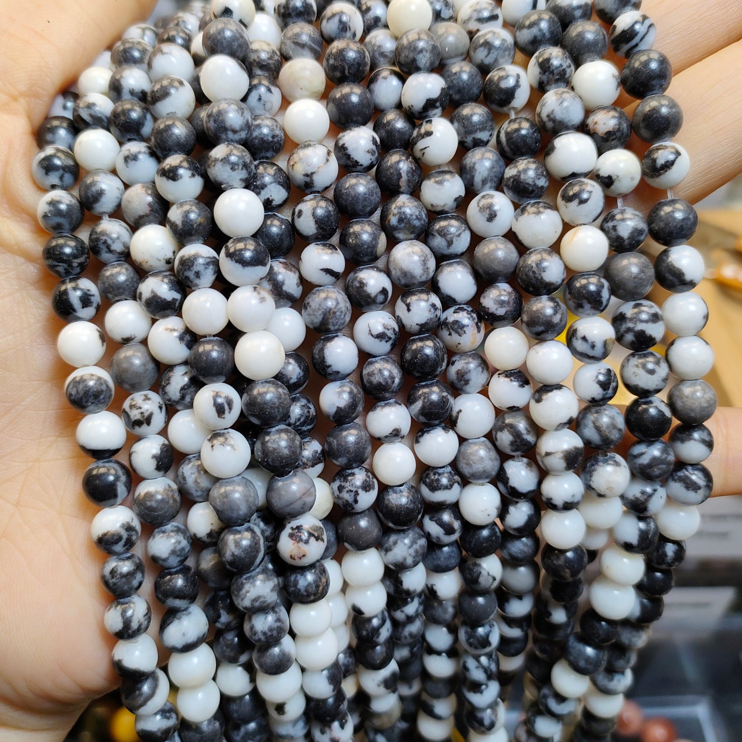 Link-B【6mm】(1 bowl=6 scoops or 3 strands) DIY high quality natural beads