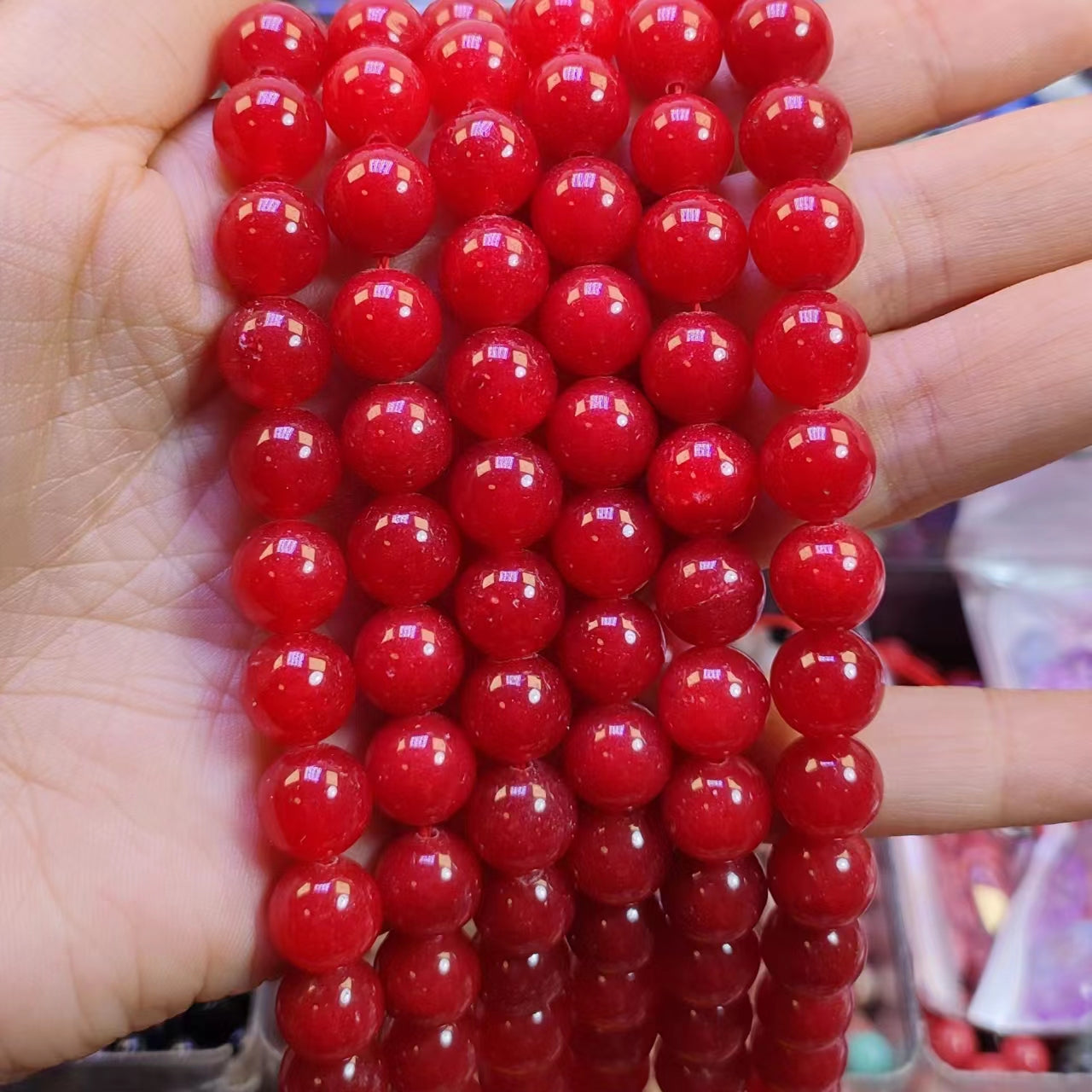 Link-B【6mm】(1 bowl=6 scoops or 3 strands) DIY high quality natural beads