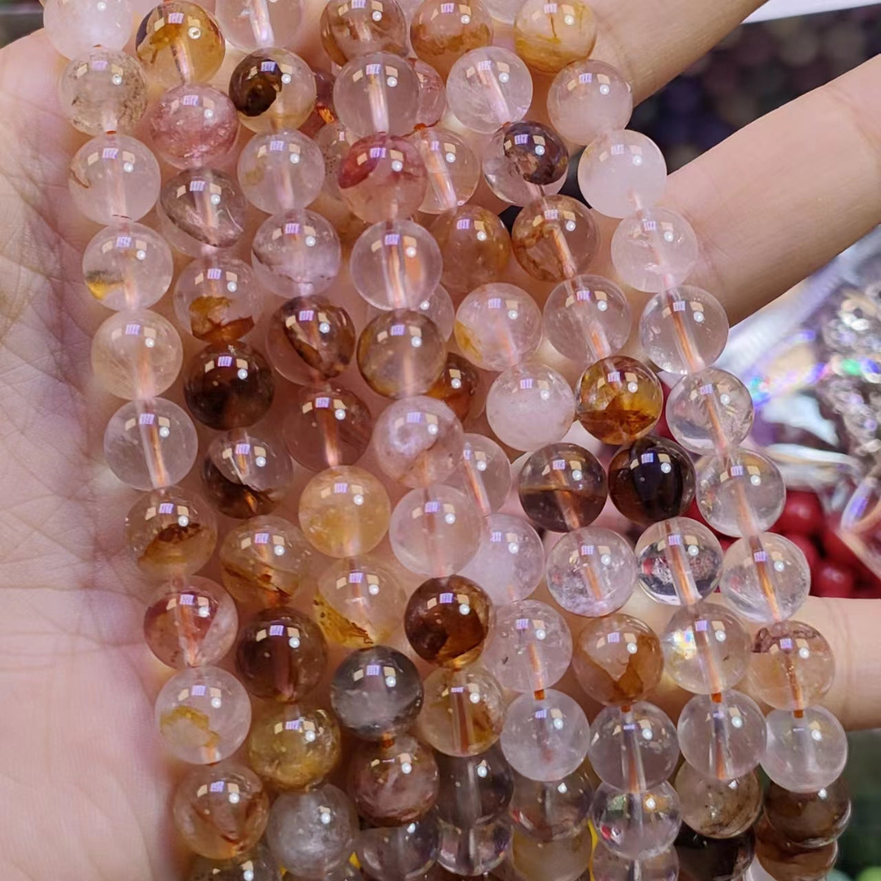 Link-D【VIP 8mm】(1 bowl=15 scoops or 3 strands)DIY high quality Crysal beads
