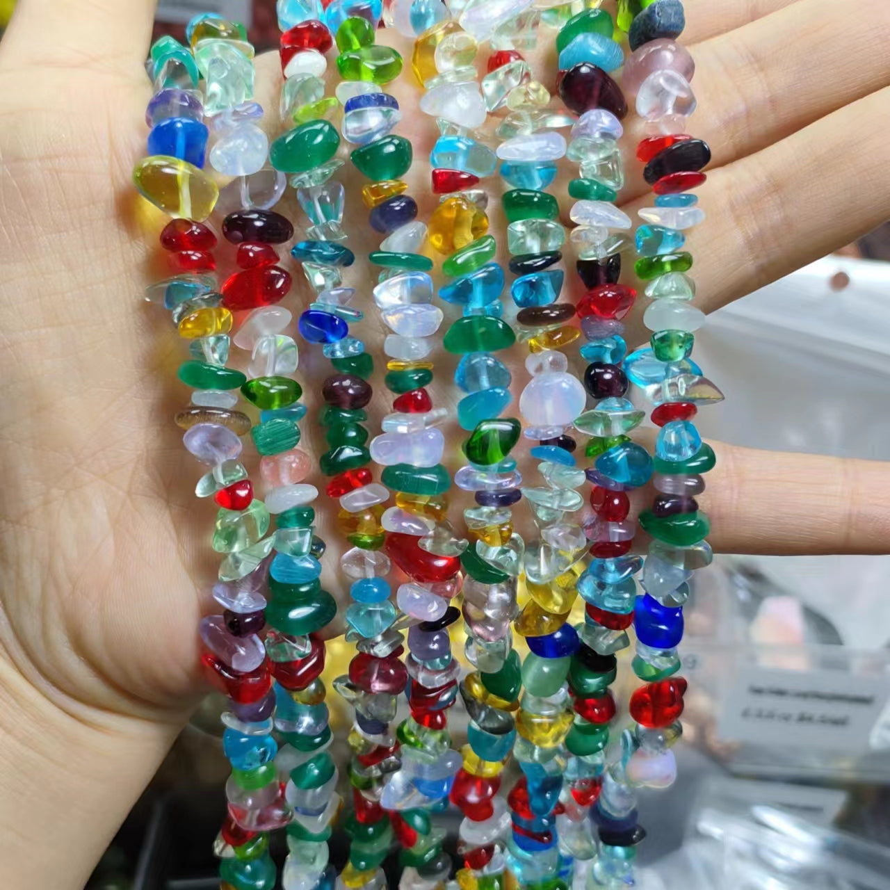 Link-G【Irregular shape】 Oval & Heart & Bamboo & Diamond& Donut & Barrel Beads & Chips DIY high quality Crysal