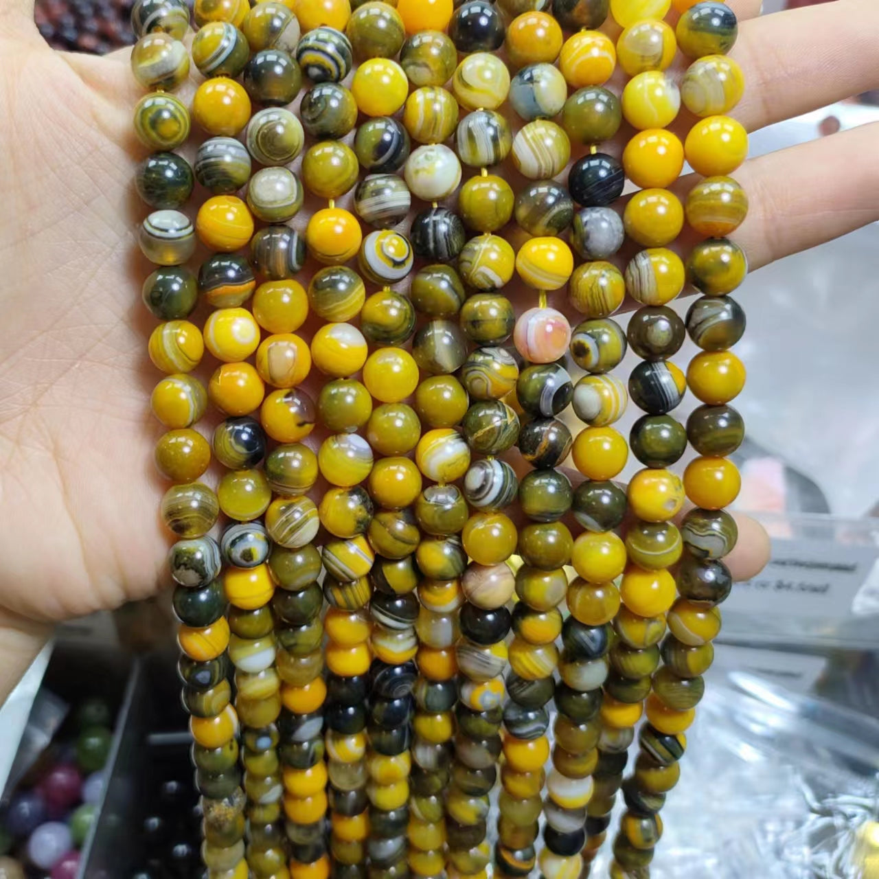 Link-B【6mm】(1 bowl=6 scoops or 3 strands) DIY high quality natural beads