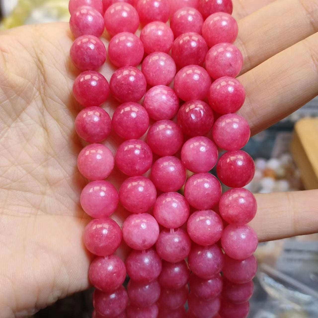 Link-B【6mm】(1 bowl=6 scoops or 3 strands) DIY high quality natural beads
