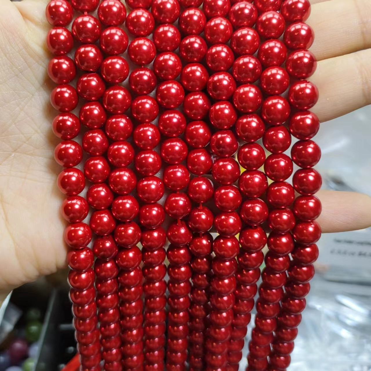 Link-B01【6mm】(1 bowl=6 scoops or 3 strands) DIY high quality natural beads