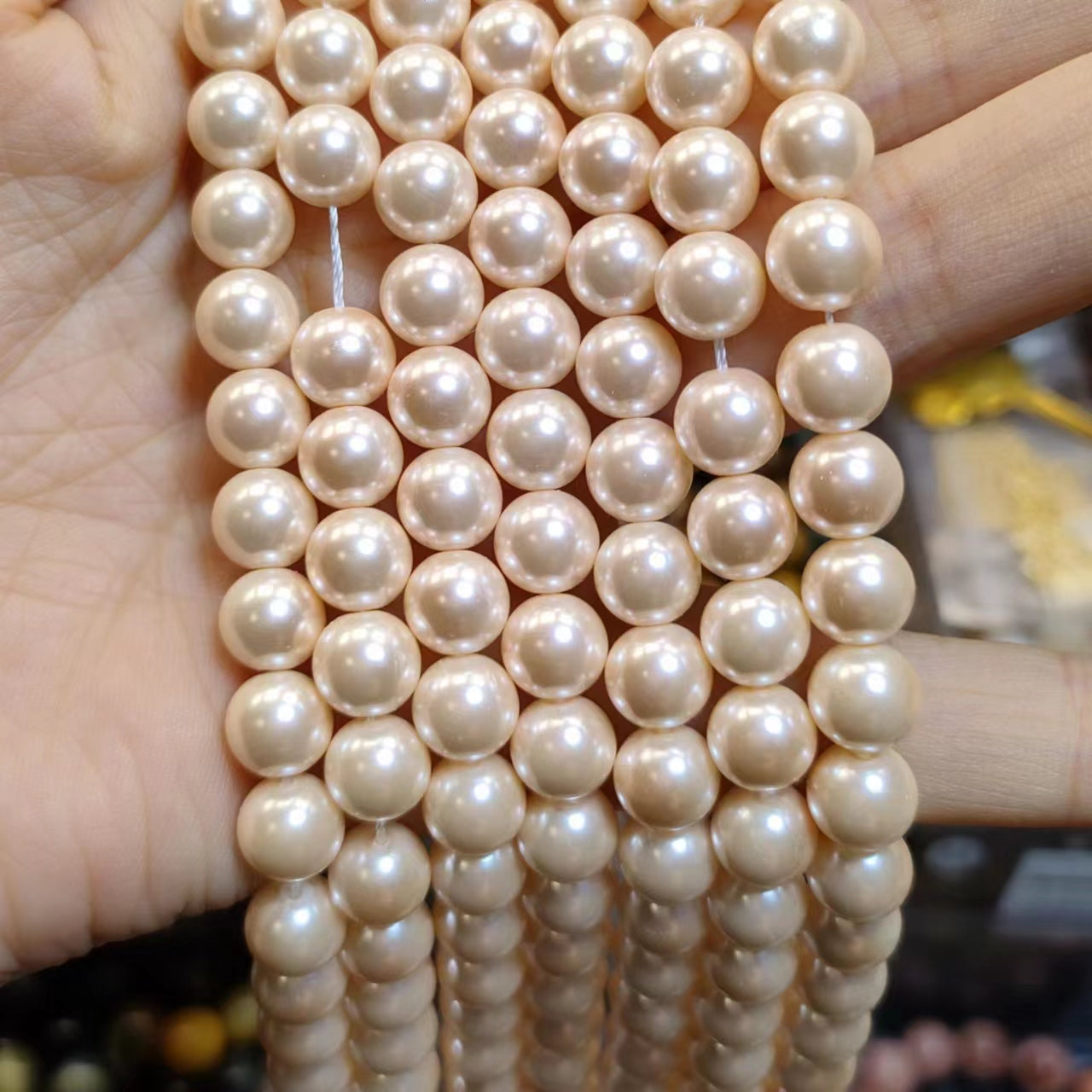 Link-B【6mm】(1 bowl=6 scoops or 3 strands) DIY high quality natural beads