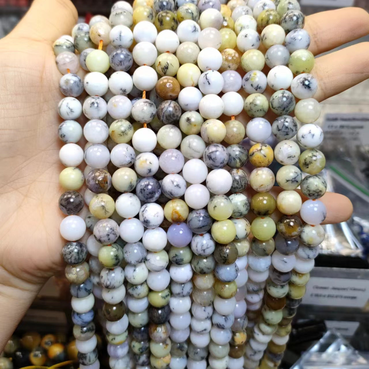 Link-B【6mm】(1 bowl=6 scoops or 3 strands) DIY high quality natural beads