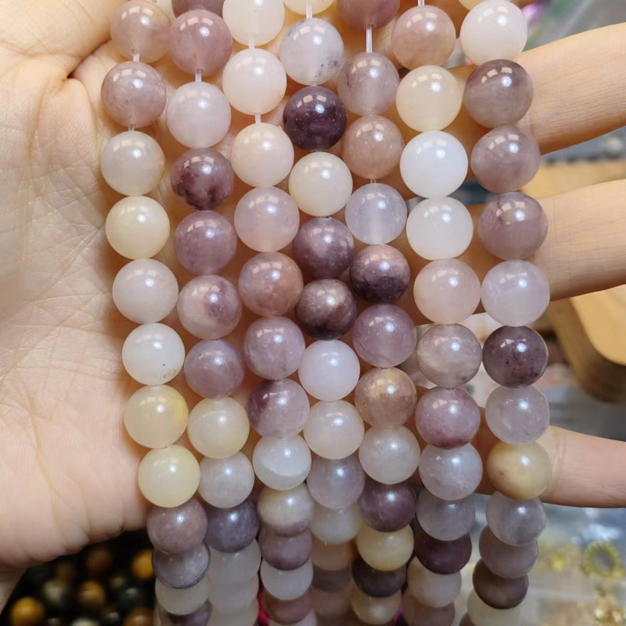 Link-B【6mm】(1 bowl=6 scoops or 3 strands) DIY high quality natural beads