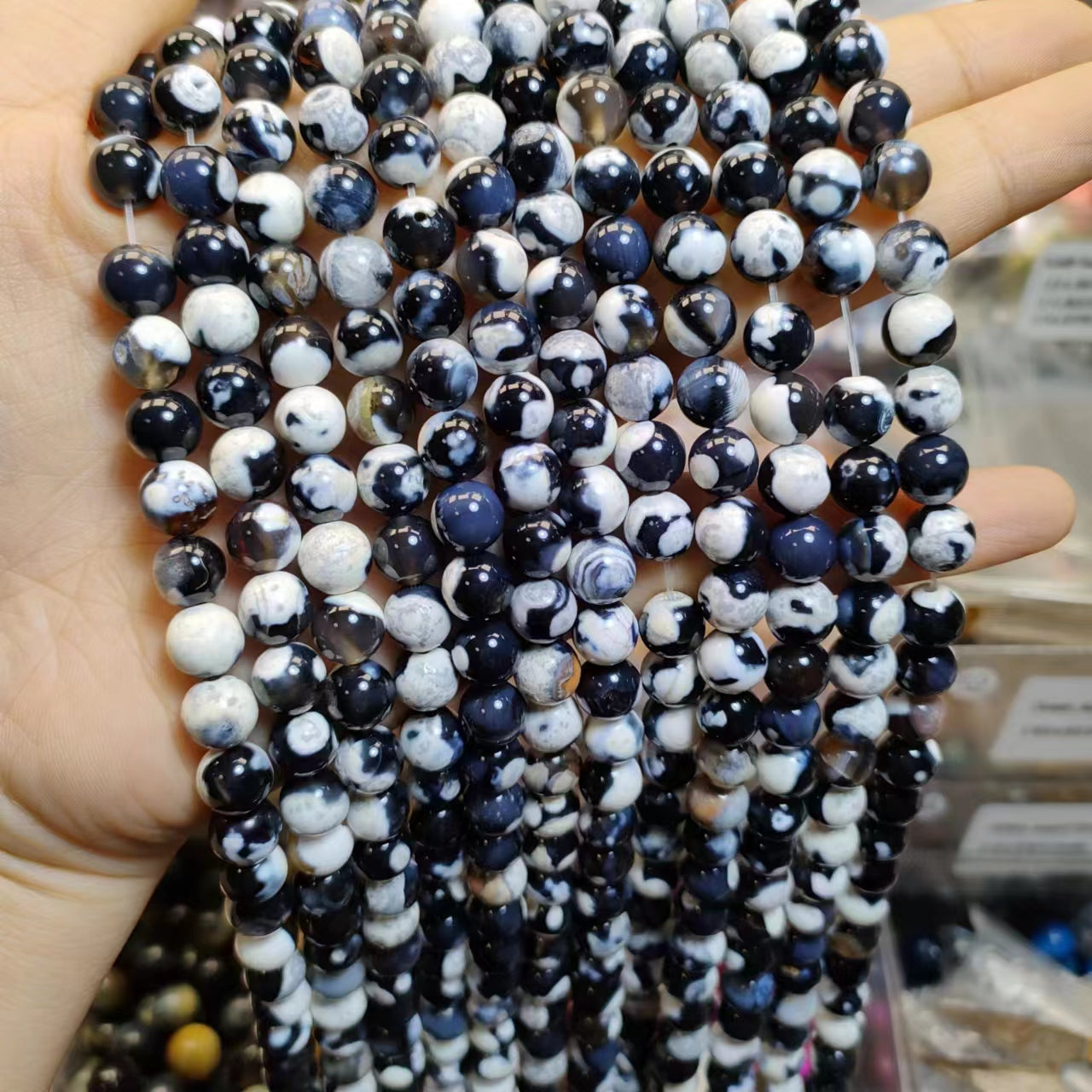 Link-B【6mm】(1 bowl=6 scoops or 3 strands) DIY high quality natural beads