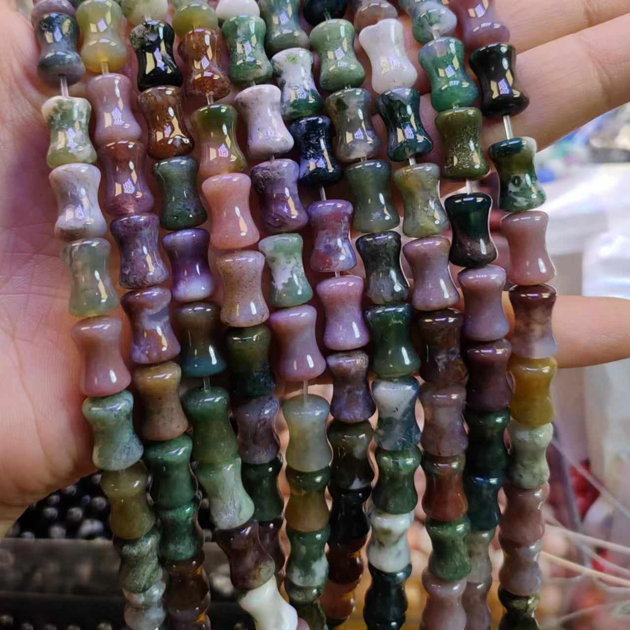 Link-G【Irregular shape】 Oval & Heart & Bamboo & Diamond& Donut & Barrel Beads & Chips DIY high quality Crysal