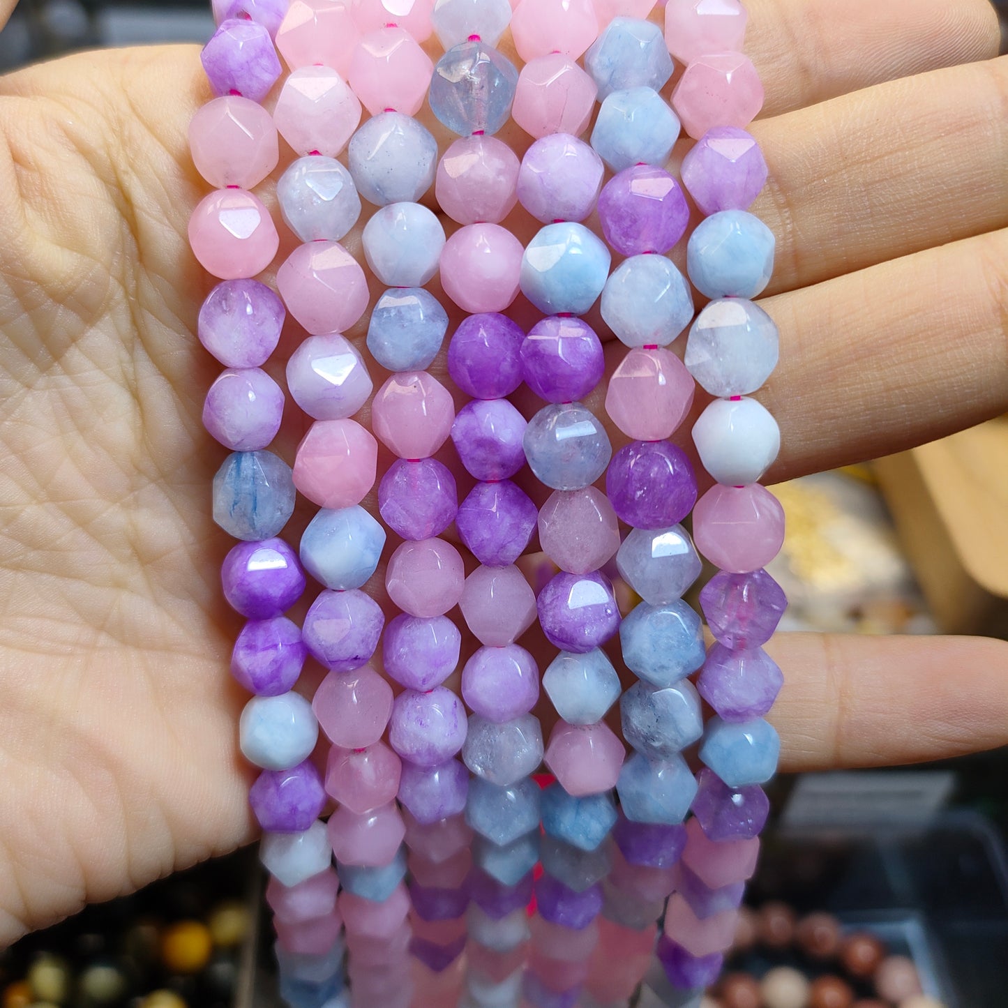 Link-G【Irregular shape】 Oval & Heart & Bamboo & Diamond& Donut & Barrel Beads & Chips DIY high quality Crysal