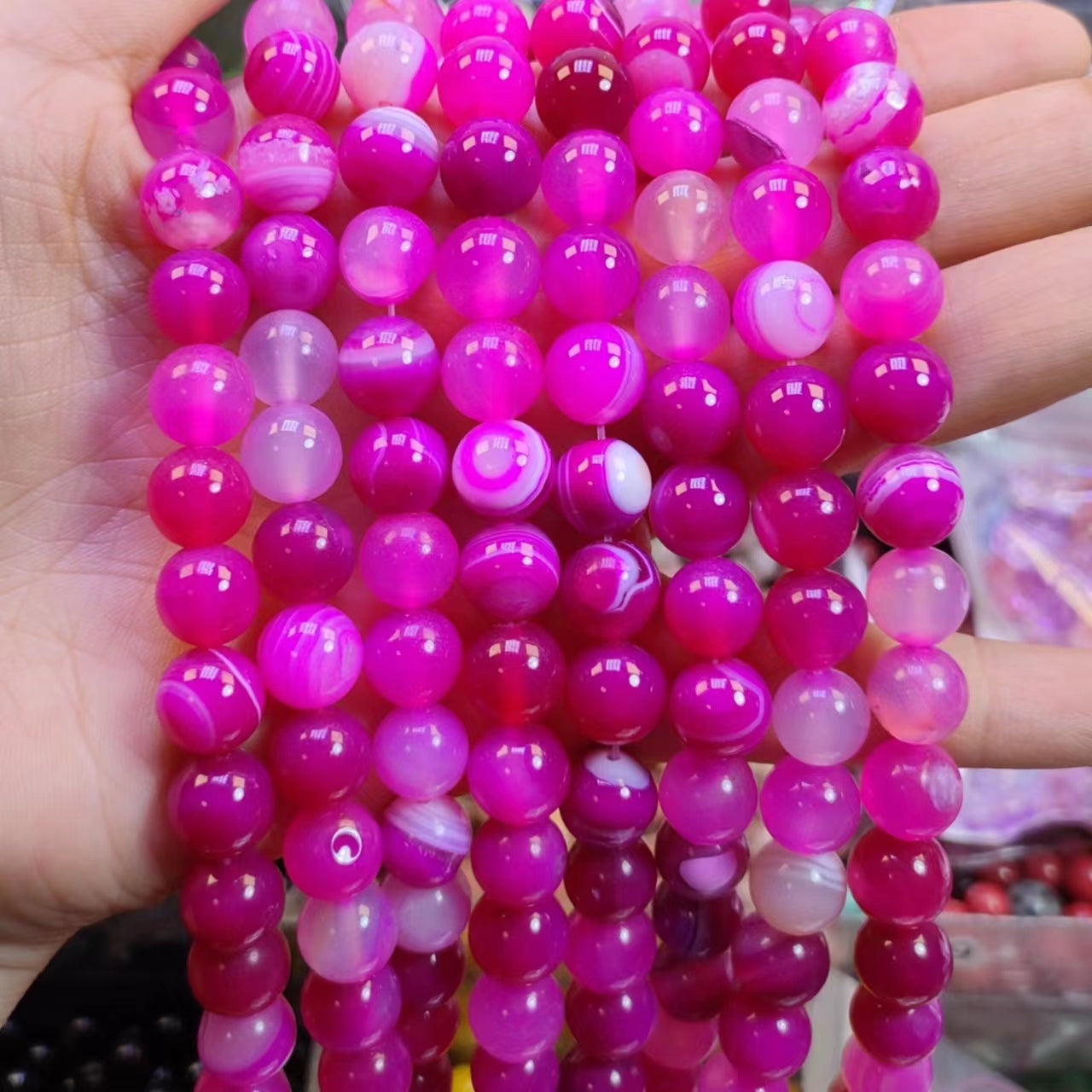 Link-B【6mm】(1 bowl=6 scoops or 3 strands) DIY high quality natural beads