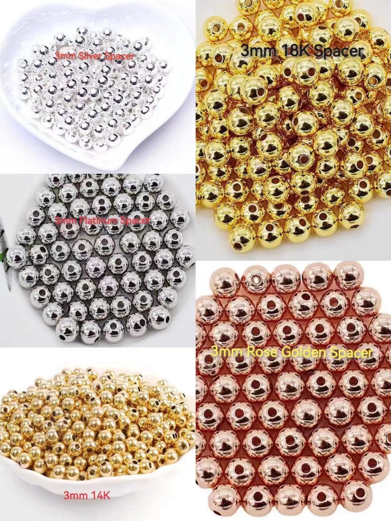 DIY bracelet Accessories charms & flower picecs & spacers & chains& open-ending rings&bead coated ring & flat bottom needle