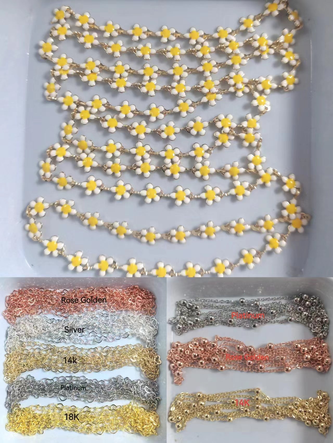 DIY bracelet Accessories charms & flower picecs & spacers & chains& open-ending rings&bead coated ring & flat bottom needle