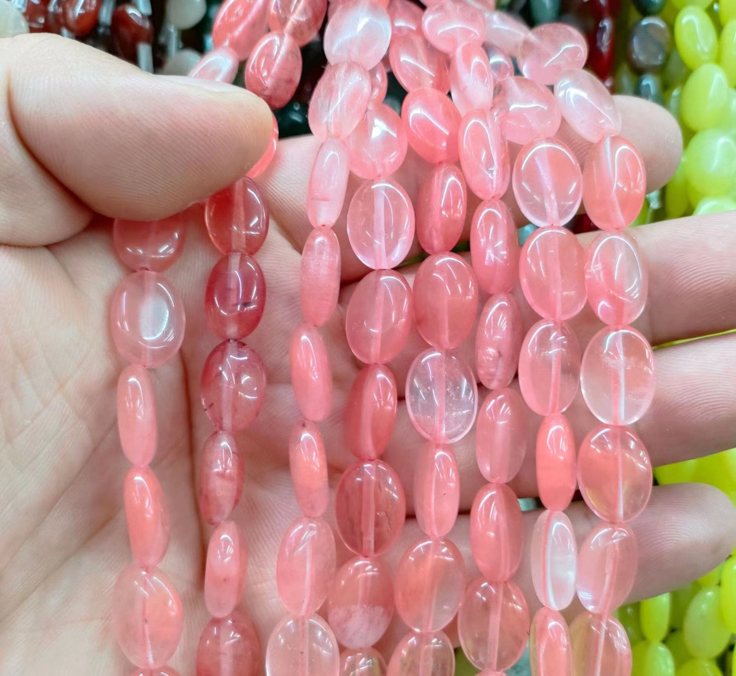 Link-G【Irregular shape】 Oval & Heart & Bamboo & Diamond& Donut & Barrel Beads & Chips DIY high quality Crysal