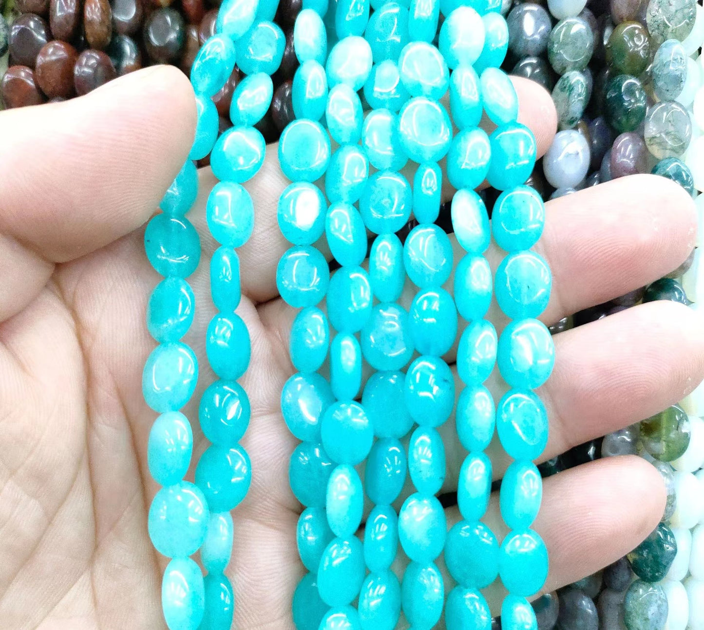 Link-G【Irregular shape】 Oval & Heart & Bamboo & Diamond& Donut & Barrel Beads & Chips DIY high quality Crysal