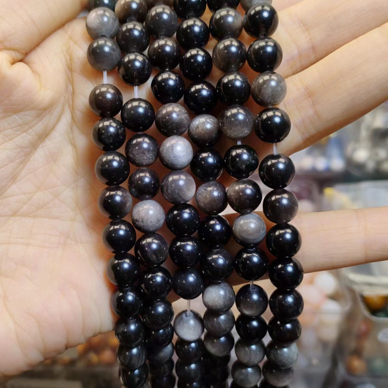 Link-B【6mm】(1 bowl=6 scoops or 3 strands) DIY high quality natural beads