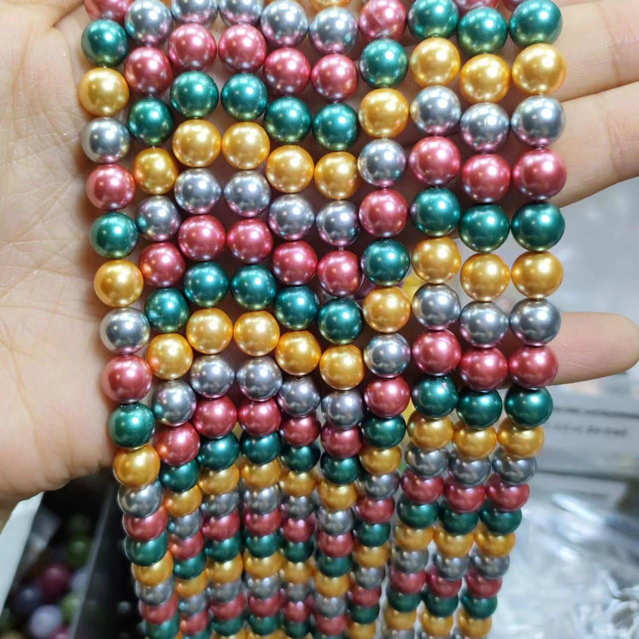 Link-C【8mm】(1 bowl=15 scoops or 3 strands) DIY High Quality Beads