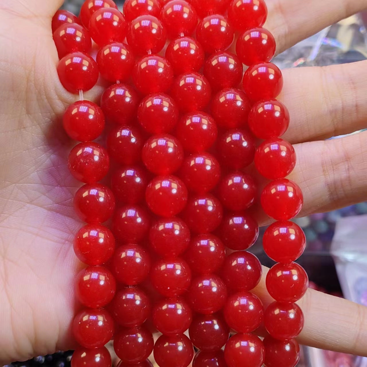 Link-B【6mm】(1 bowl=6 scoops or 3 strands) DIY high quality natural beads