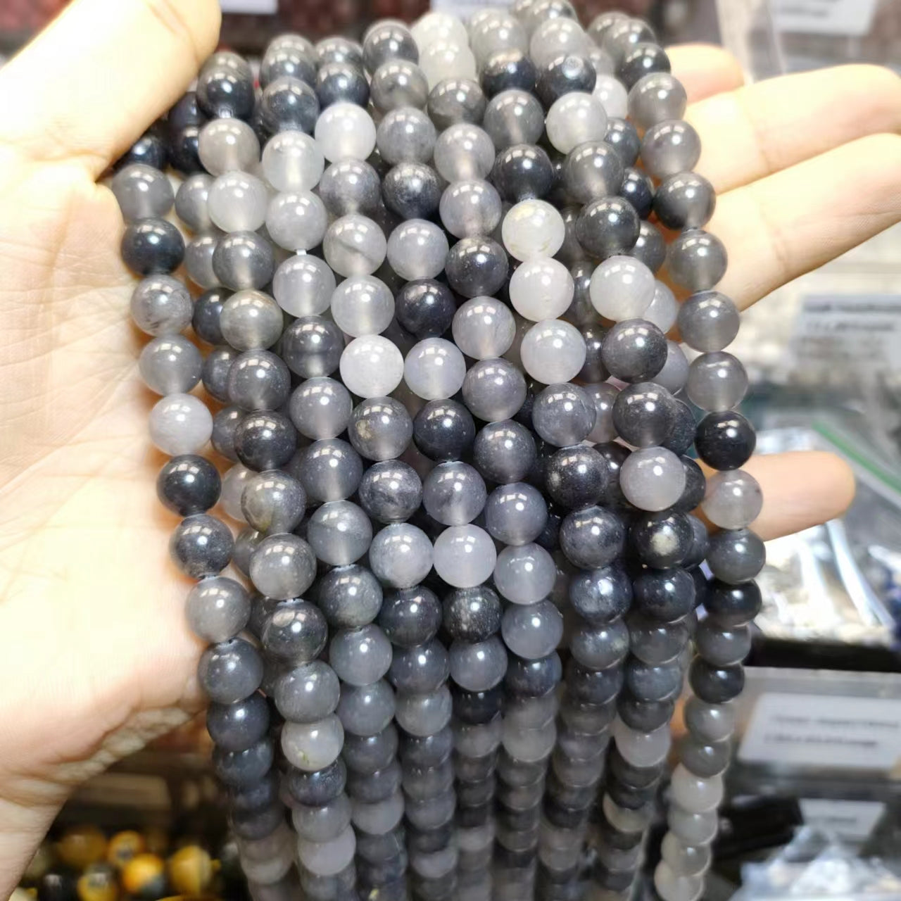 Link-B【6mm】(1 bowl=6 scoops or 3 strands) DIY high quality natural beads