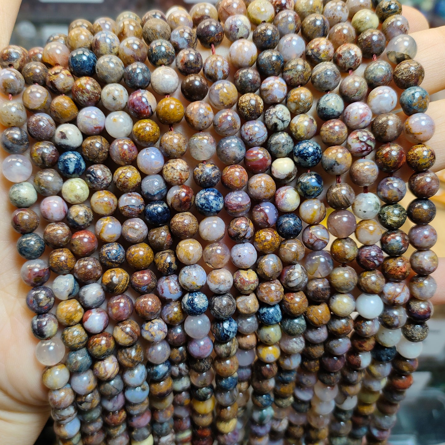 Link-B【6mm】(1 bowl=6 scoops or 3 strands) DIY high quality natural beads