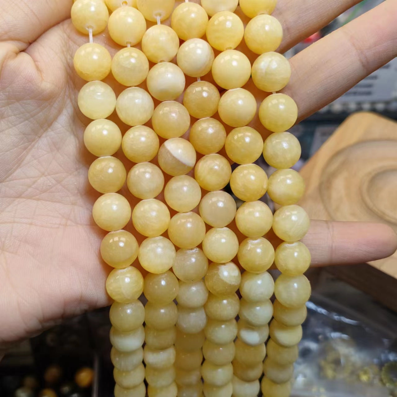 Link-C【8mm】(1 bowl=15 scoops or 3 strands) DIY High Quality Beads