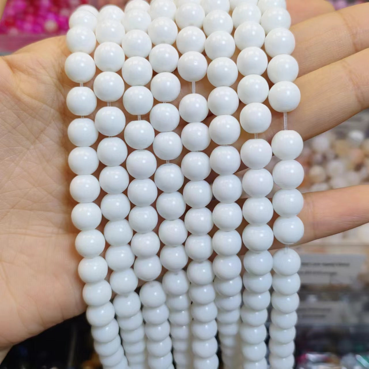 Link-C【8mm】(1 bowl=15 scoops or 3 strands) DIY High Quality Beads