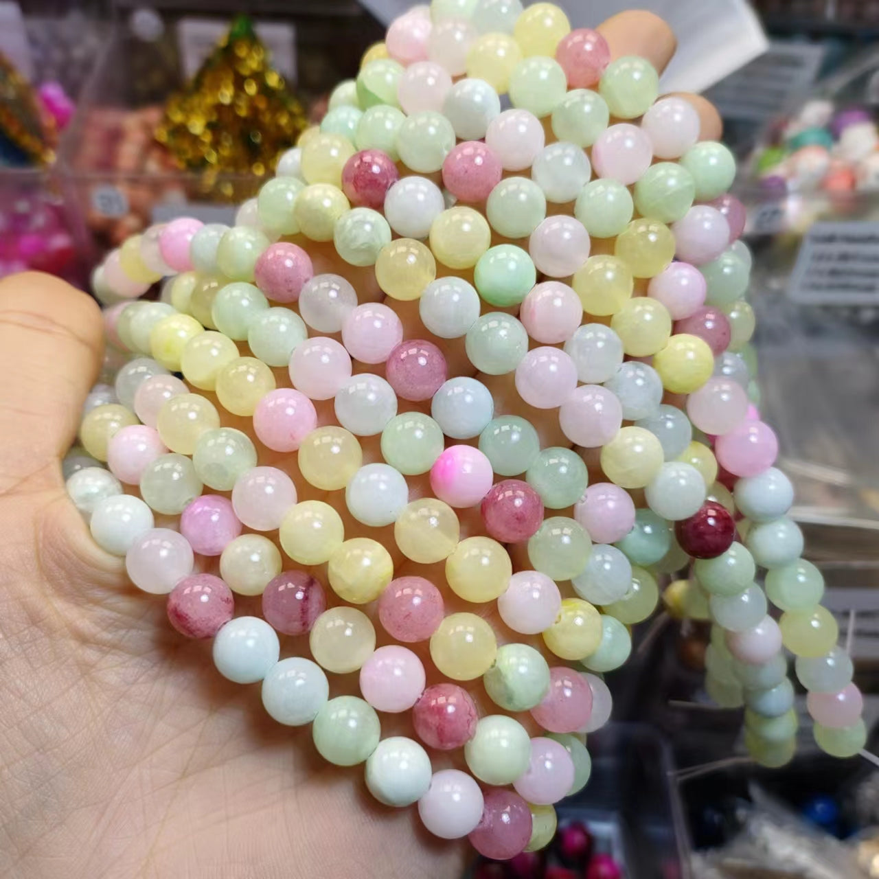 Link-C【8mm】(1 bowl=15 scoops or 3 strands) DIY High Quality Beads