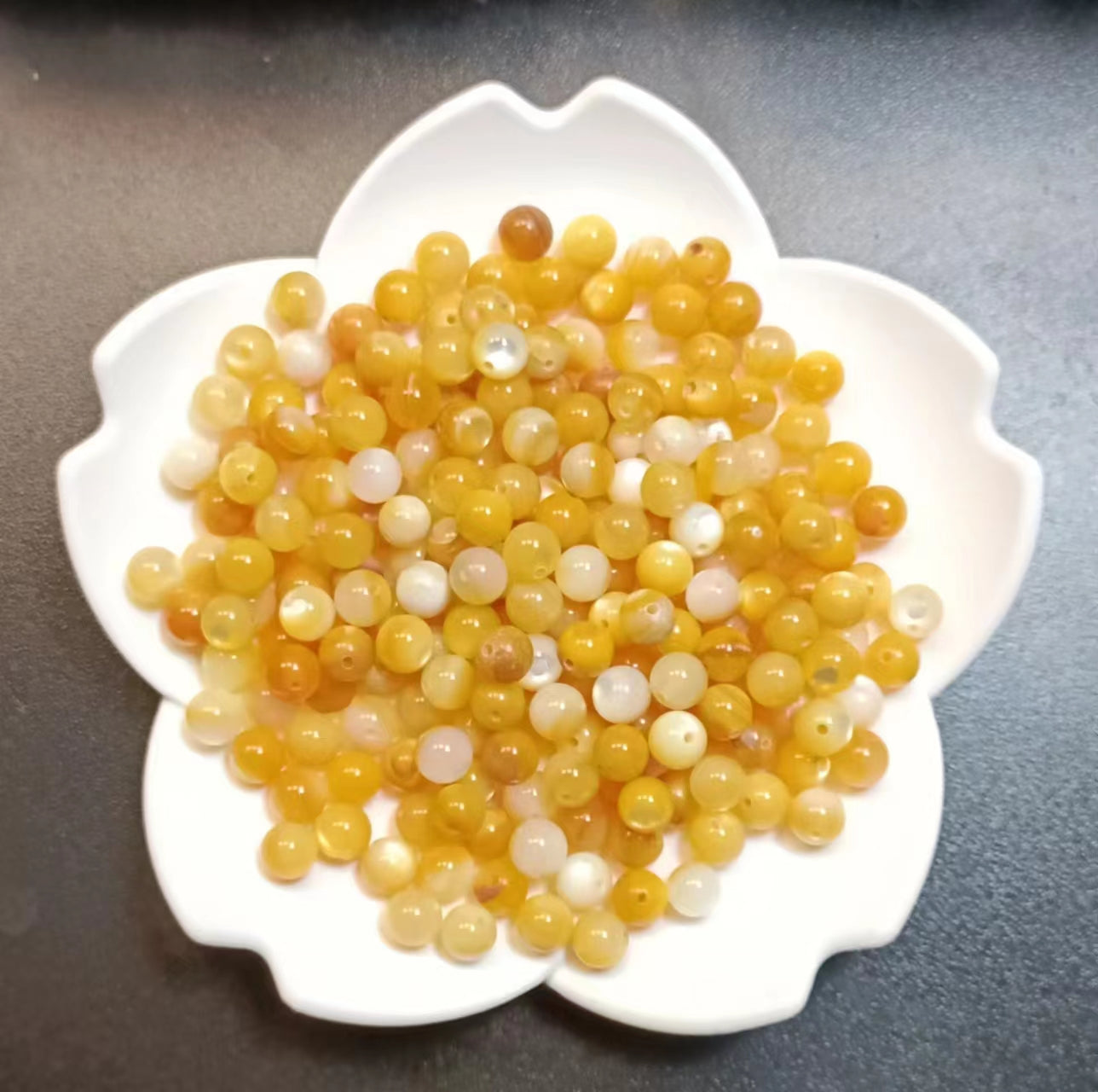 Link-B【6mm】(1 bowl=6 scoops or 3 strands) DIY high quality natural beads