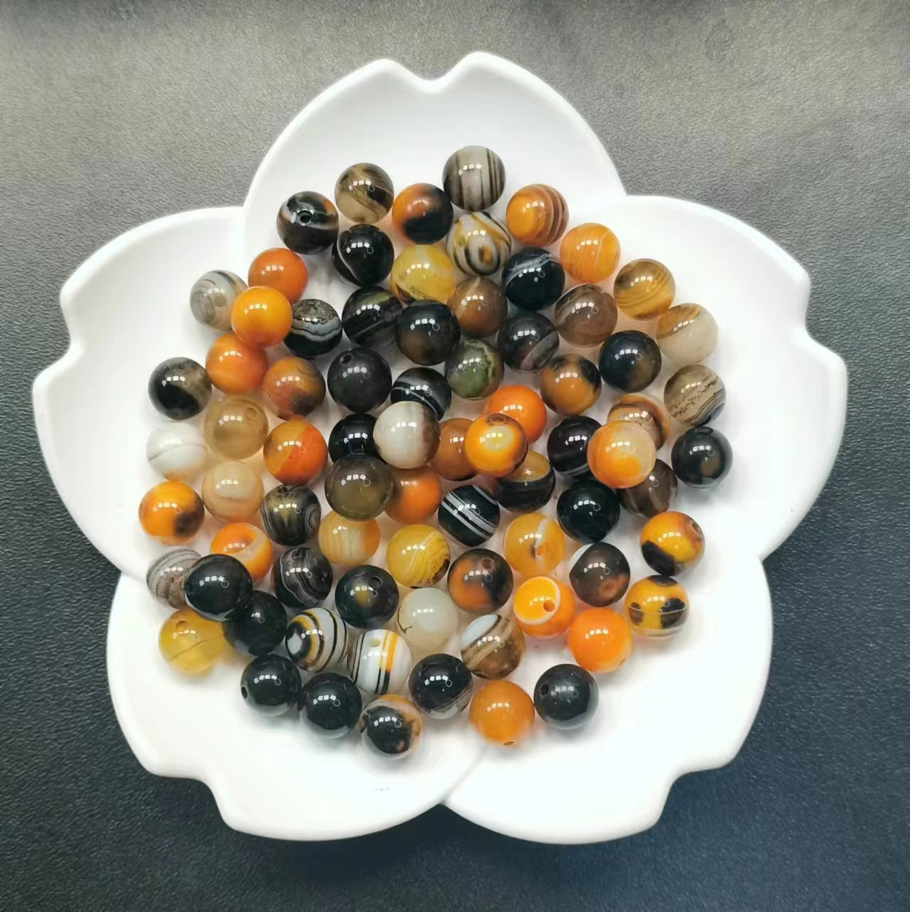 Link-B【6mm】(1 bowl=6 scoops or 3 strands) DIY high quality natural beads